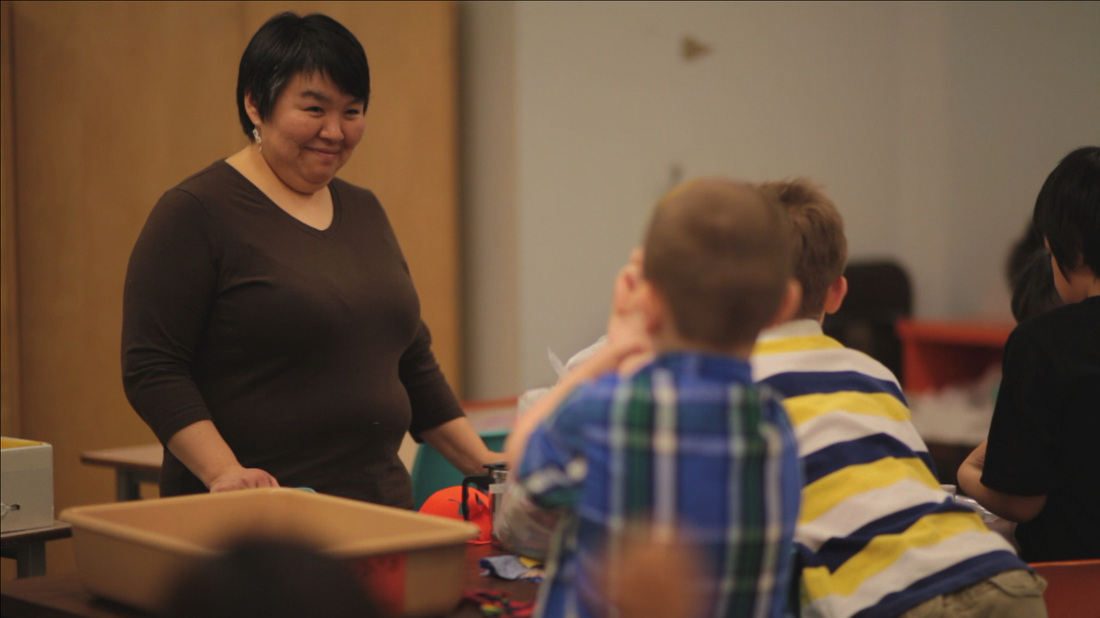 Leeveena Nuyalia is the vice-principle and a teacher mentor at Nakasuk Elementary School in Iqaluit, Nunavut. ©2013 Sivummut